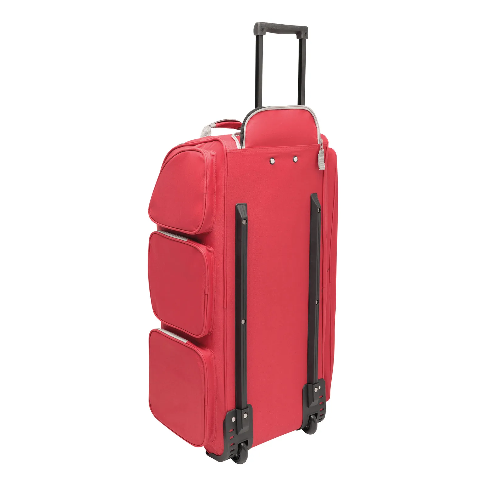 9P - Trolley-Reisetasche, grau, rot – Bild 2
