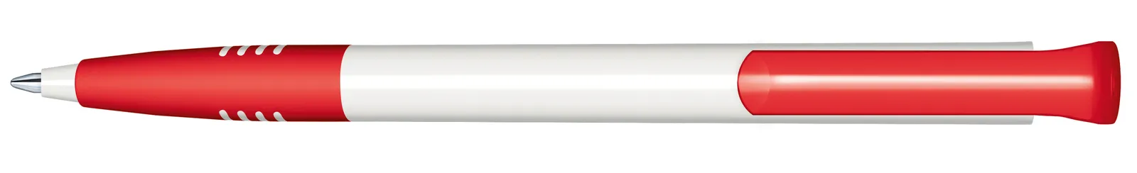 Super Hit Polished Basic SG Druckkugelschreiber, Weiß - Rot 186 – Bild 3