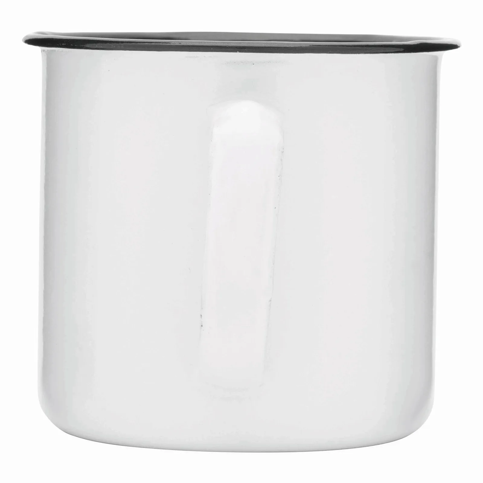 RETRO CUP - Emaille Becher, weiß – Bild 4