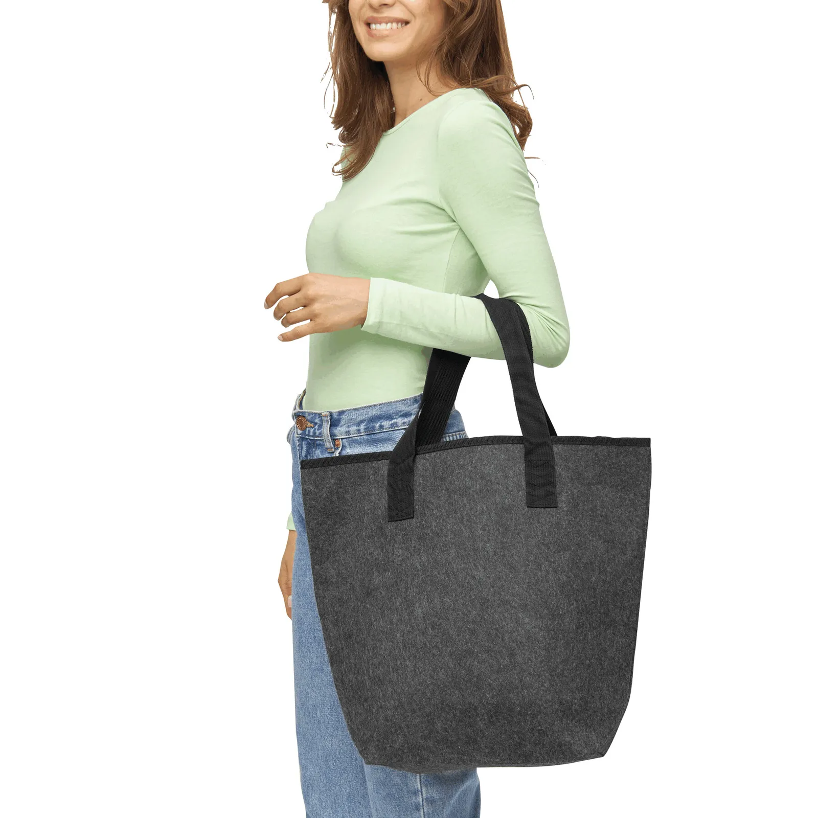 KATE - Shopper aus Filz anthrazit, anthrazit – Bild 5