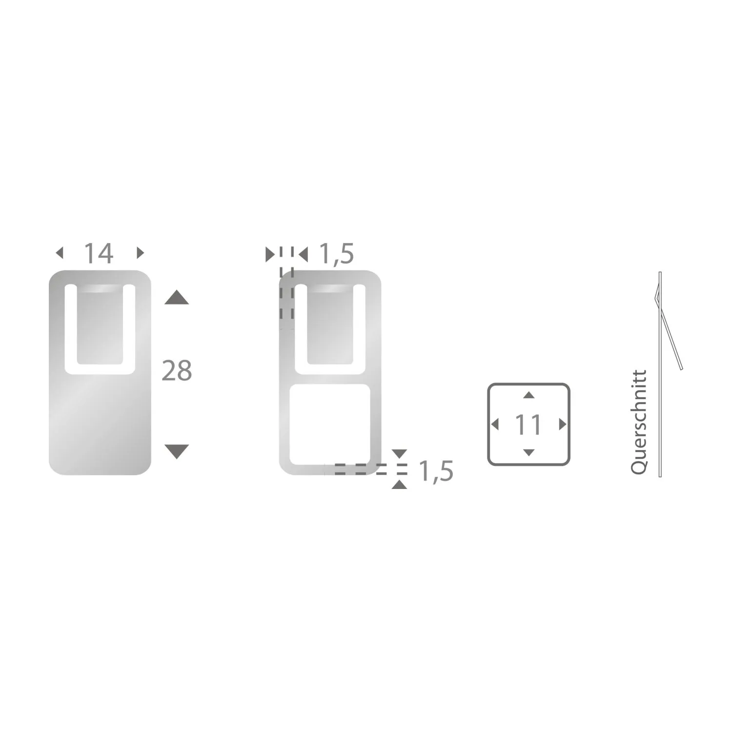 ROMINOX® Mehrweg-Büroklammer Easy Clip, idealer Mailingartikel für Dokumente, bis zu 4 Seiten Klemmkraft, silber – Bild 6