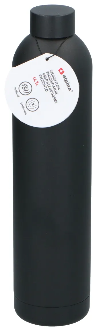 ALPINA Trinkflasche 1000ml, Black/White/Beige/Green – Bild 3