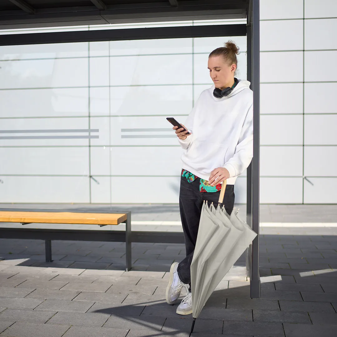 AC-Gästeschirm ÖkoBrella, Ø 122 cm, Länge 97 cm, naturweiß wS – Bild 9