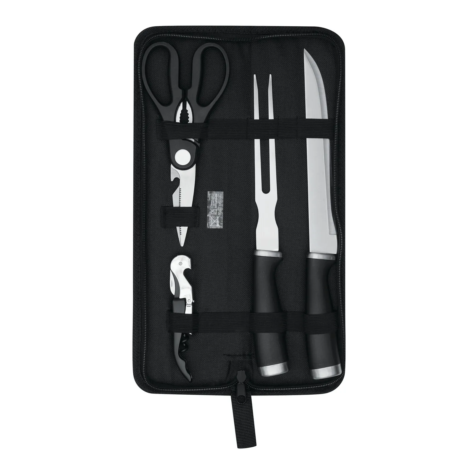 ROASTY - Edelstahl-Tranchierbesteck, 4-teilig schwarz, silber, schwarz, silber – Bild 2