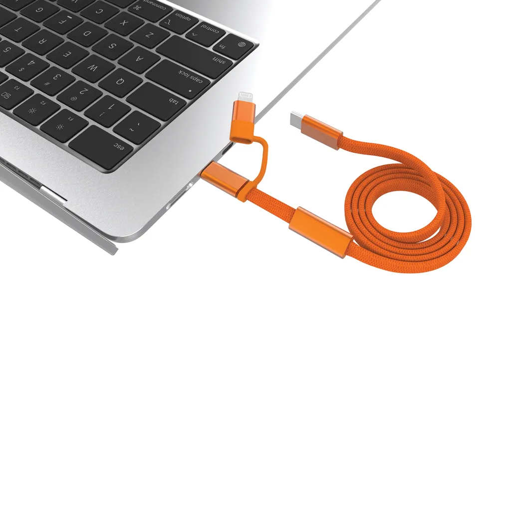 Arc RCS 60W 120cm 2-in-1 Schnellladekabel, orange – Bild 3