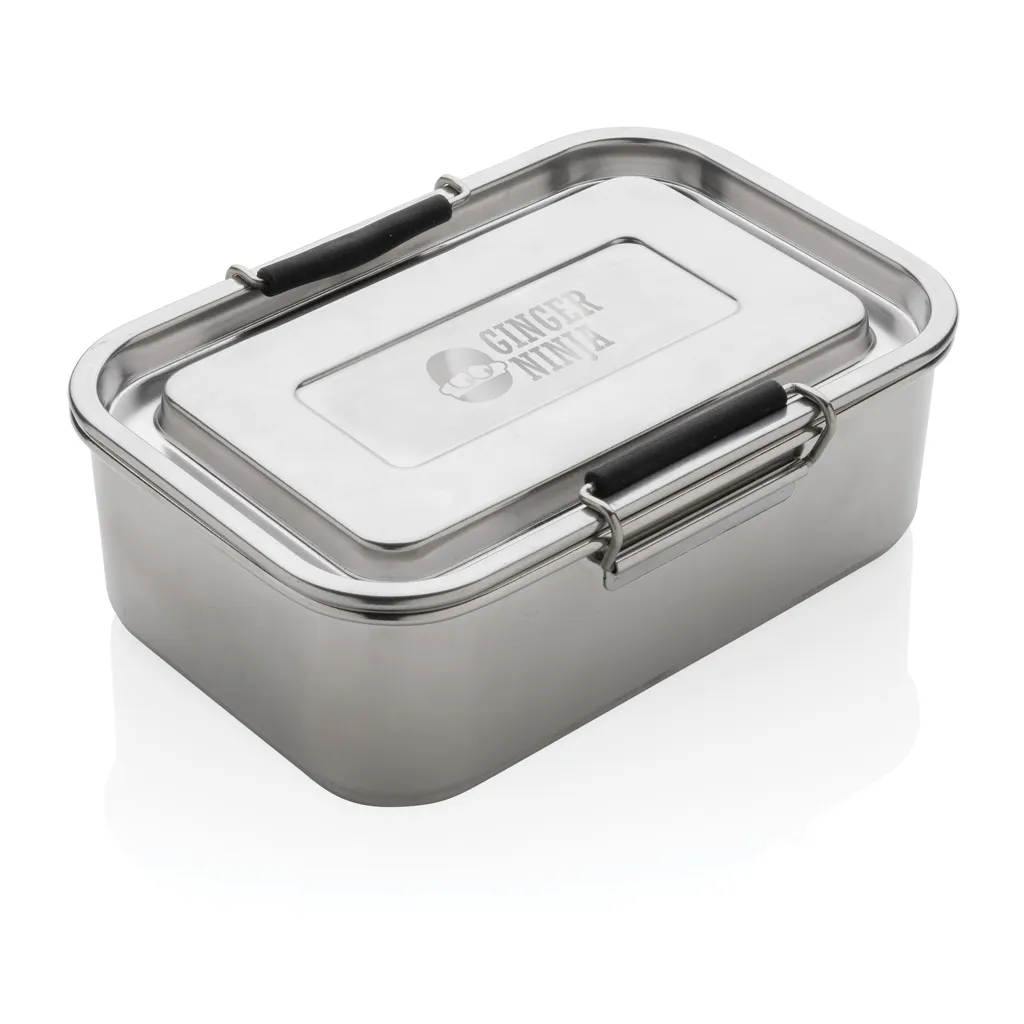 Auslaufsichere Lunchbox aus RCS recyceltem Stainless Steel, silber – Bild 8