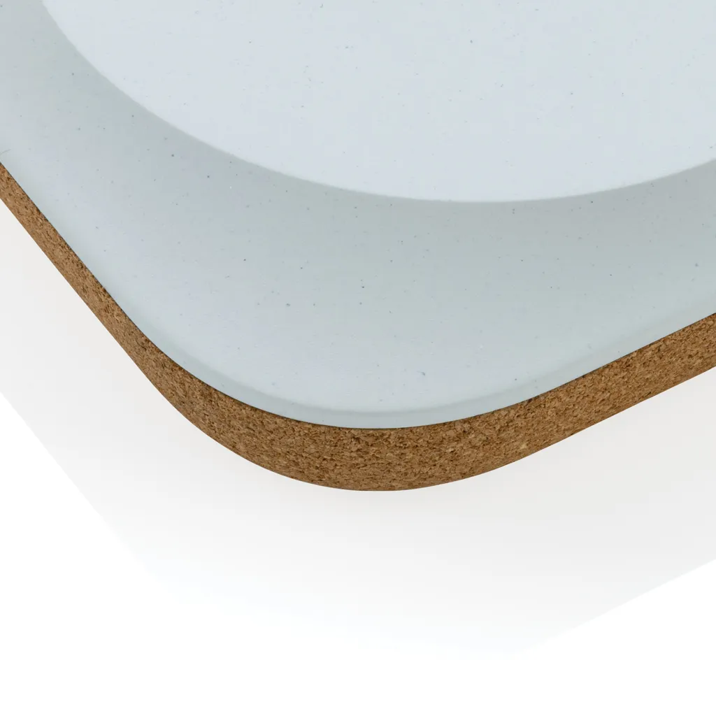 Oregon Wireless-Charger aus RCS recyc. Kunststoff & Kork, braun – Bild 4