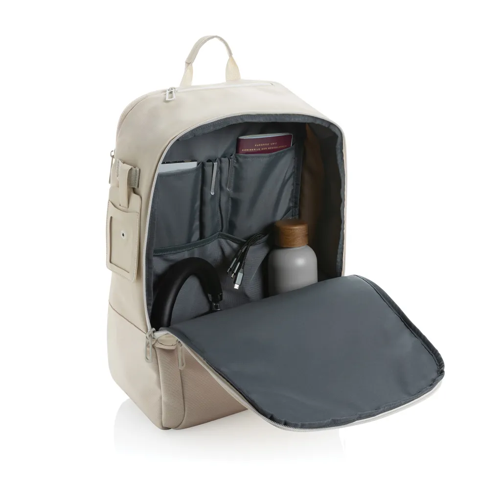 Armond AWARE™ RPET 15.6" Deluxe Laptop-Rucksack, beige – Bild 8