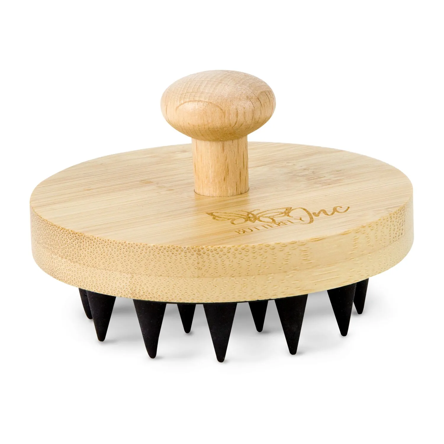 Massagebürste Scalp, Kopfhautbürste mit Silikonnoppen für Wellness-Kopfmassage, braun – Bild 8