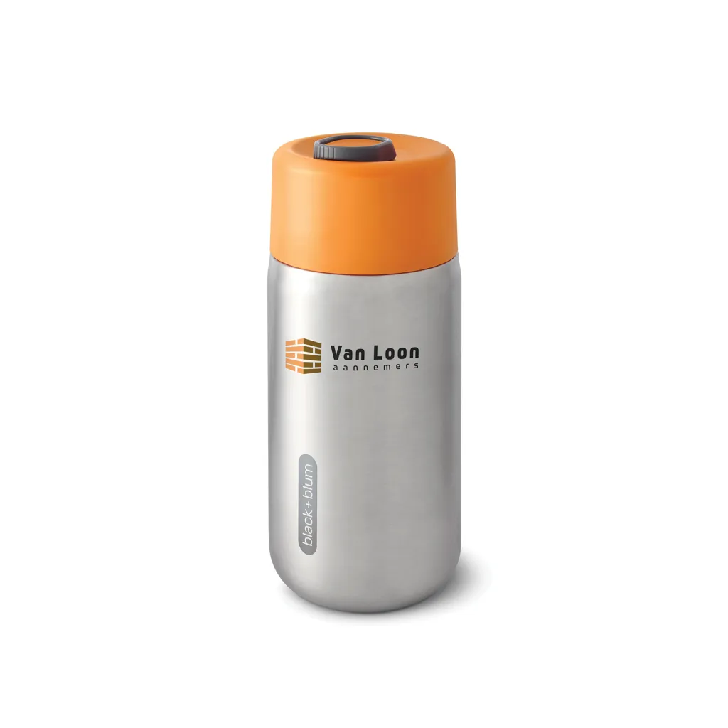 Black+Blum isolierter, auslaufsicherer Becher aus Edelstahl, orange – Bild 5
