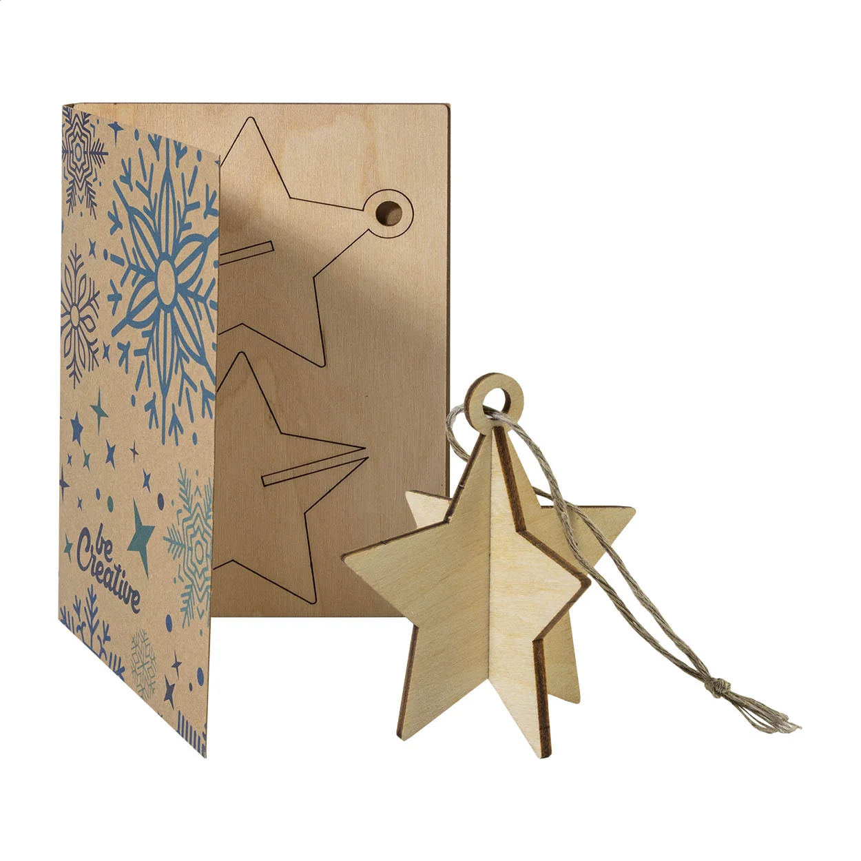 Weihnachtskarte FestiCard Kraft, Stern