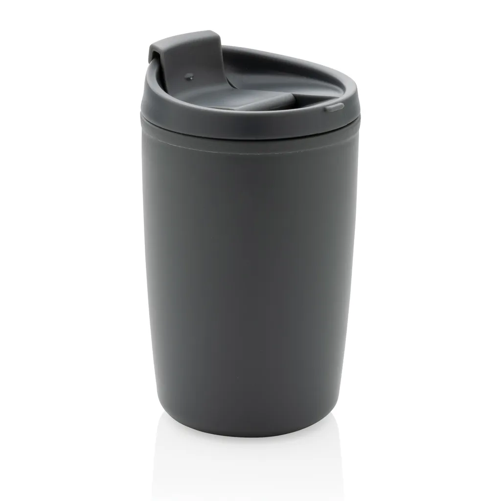 GRS recycelter PP-Becher mit Flip-Deckel, grau – Bild 6