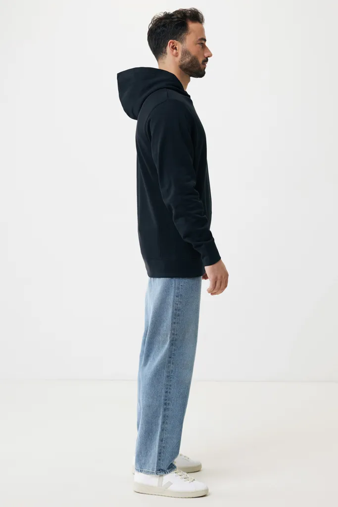 IQONIQ Yengo Hoodie mit Seitentaschen aus rec. Baumwolle, schwarz – Bild 6