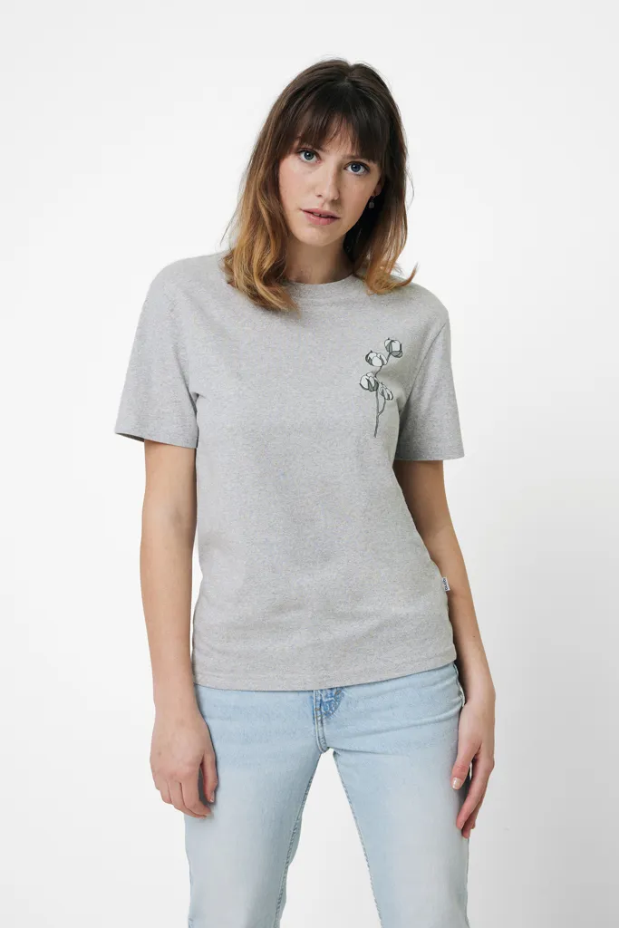 IQONIQ Manuel ungefärbtes T-Shirt aus recycelter Baumwolle, heather grey – Bild 6