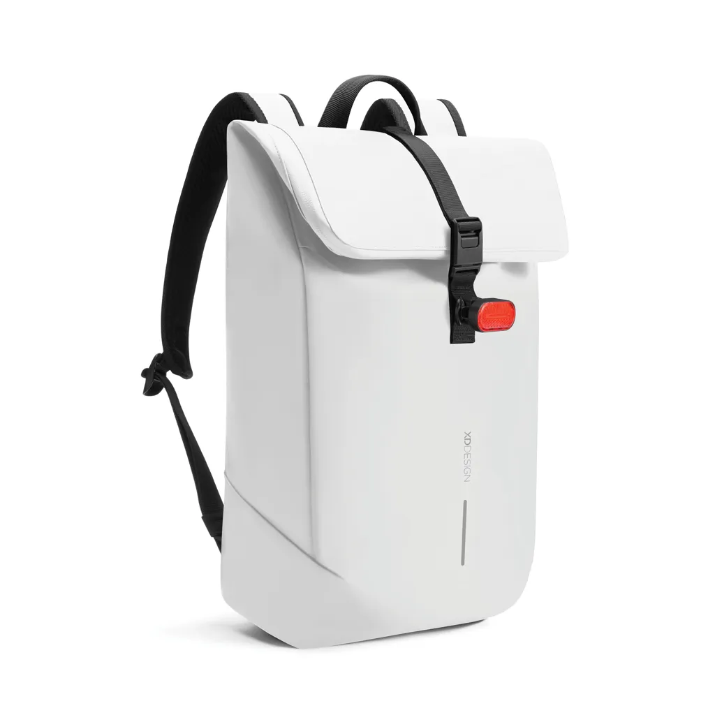 Urban wasserabweisender Flap-Top Rucksack, off white – Bild 2