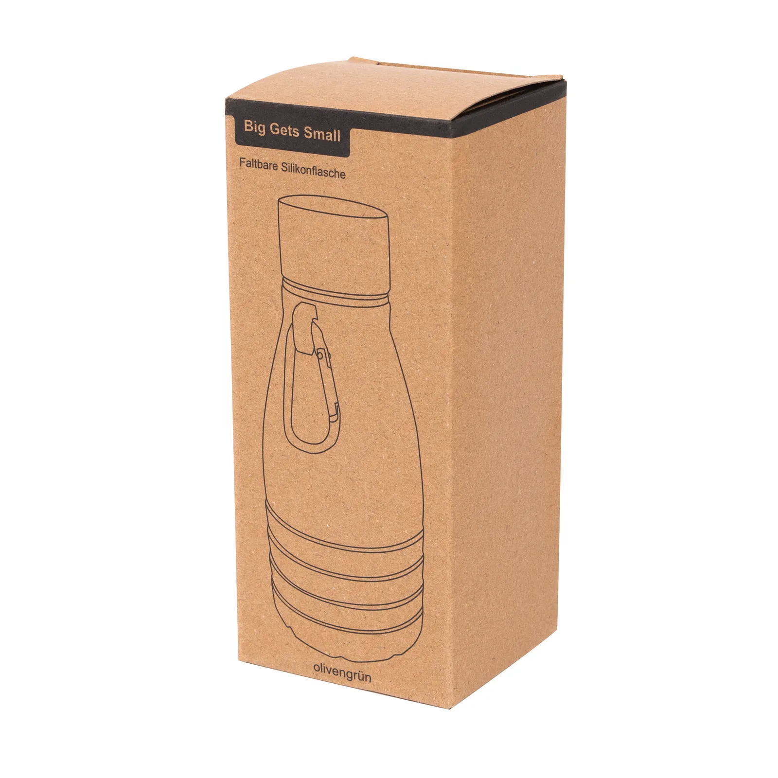 BIG GETS SMALL - Faltbare Trinkflasche, olivgrün – Bild 11