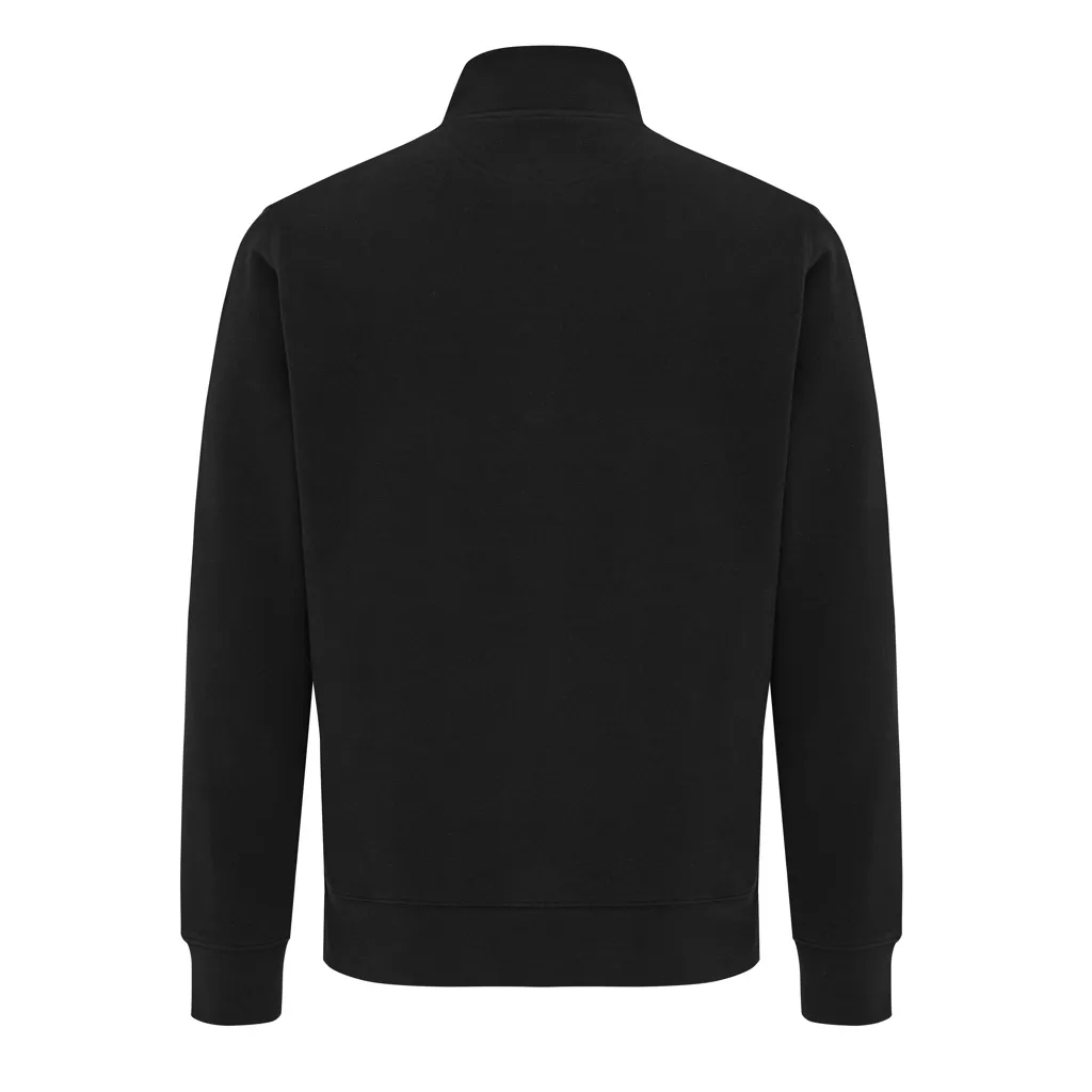 IQONIQ Elgon Quarter-Zip-Sweater aus rec. Baumwolle, schwarz – Bild 2