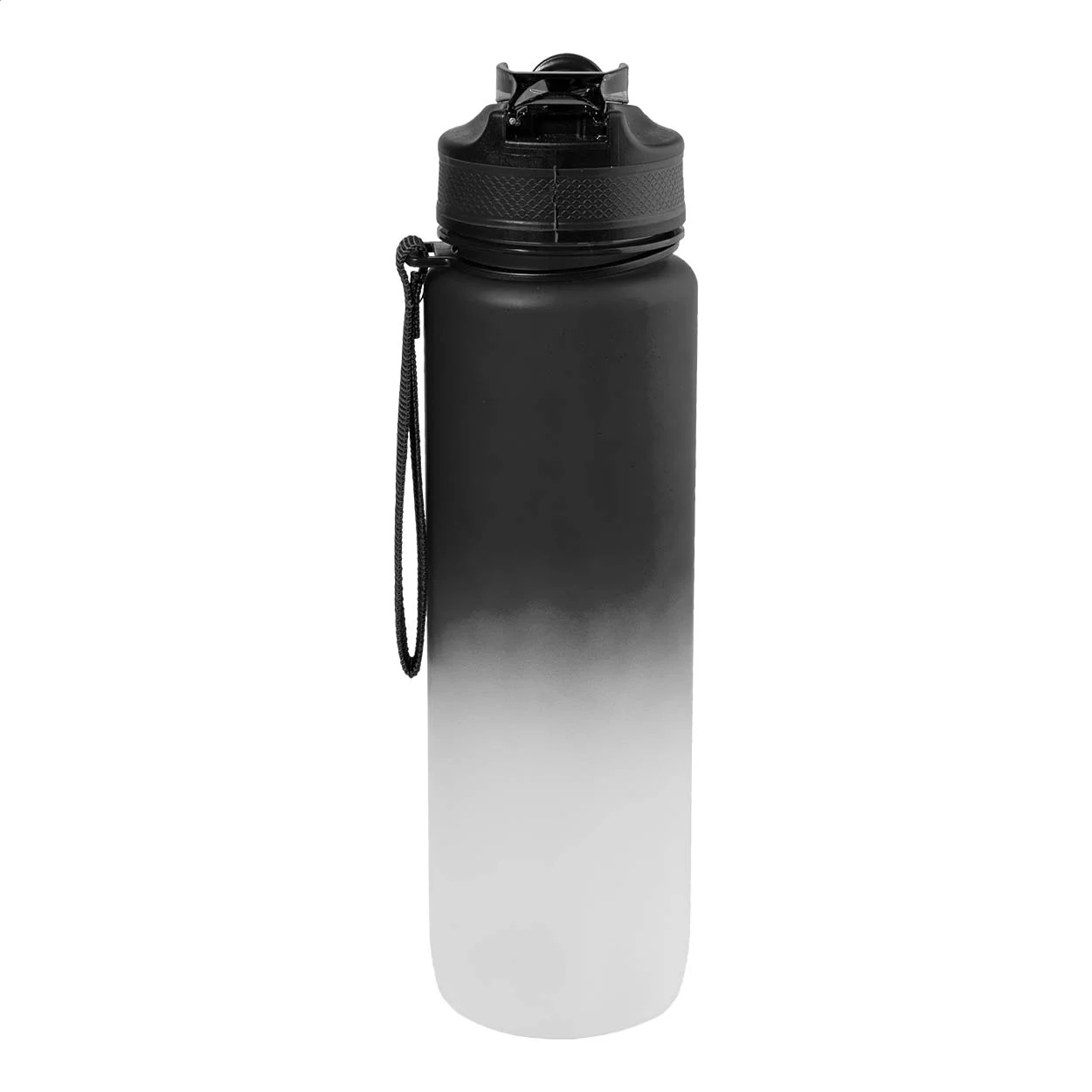 RPET Flasche mit Motivationsanzeige Sipgrade, schwarz – Bild 4