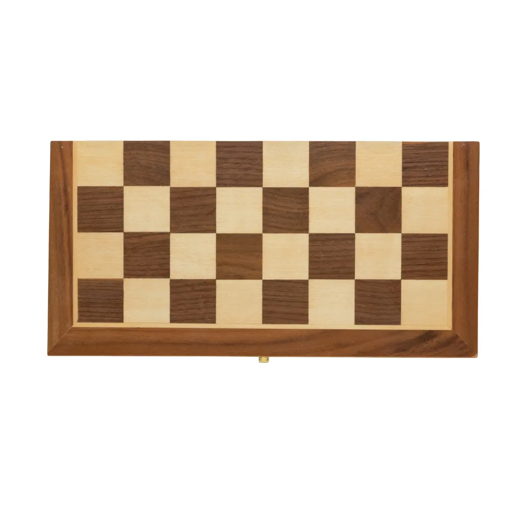 Faltbares Schachspiel aus Holz, braun – Bild 5