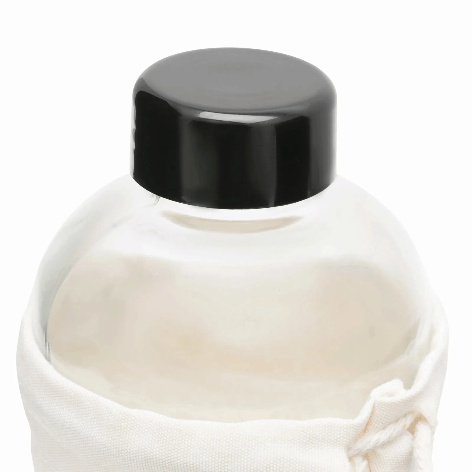 DRINK HEALTHY - Glas-Trinkflasche schwarz, transparent, schwarz, transparent – Bild 6