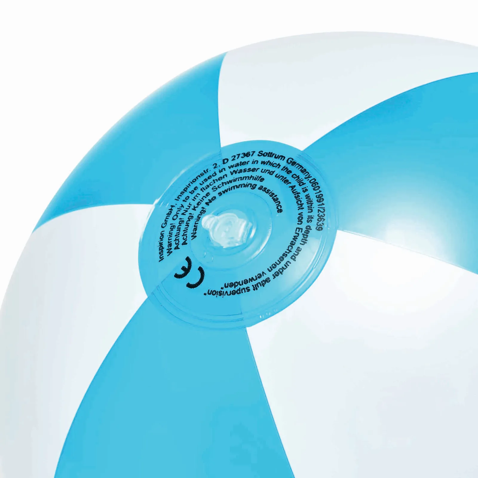 ATLANTIC SHINY - Aufblasbarer Strandball, türkis, weiß – Bild 4