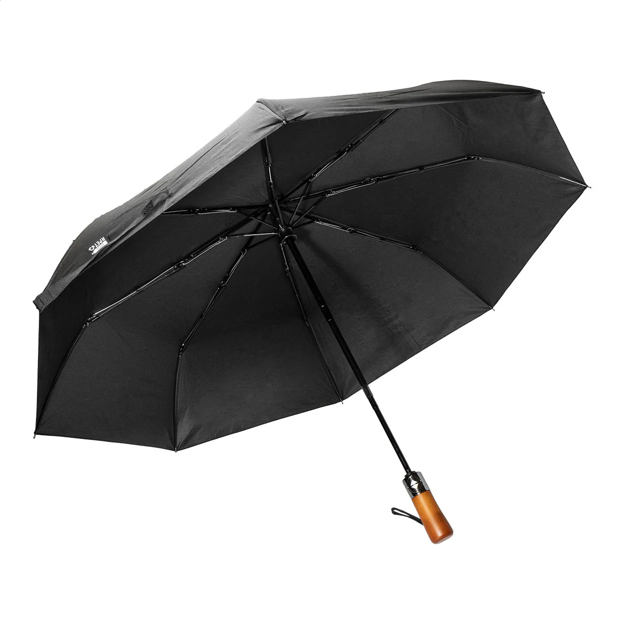 RPET-Regenschirm Superba, schwarz – Bild 5