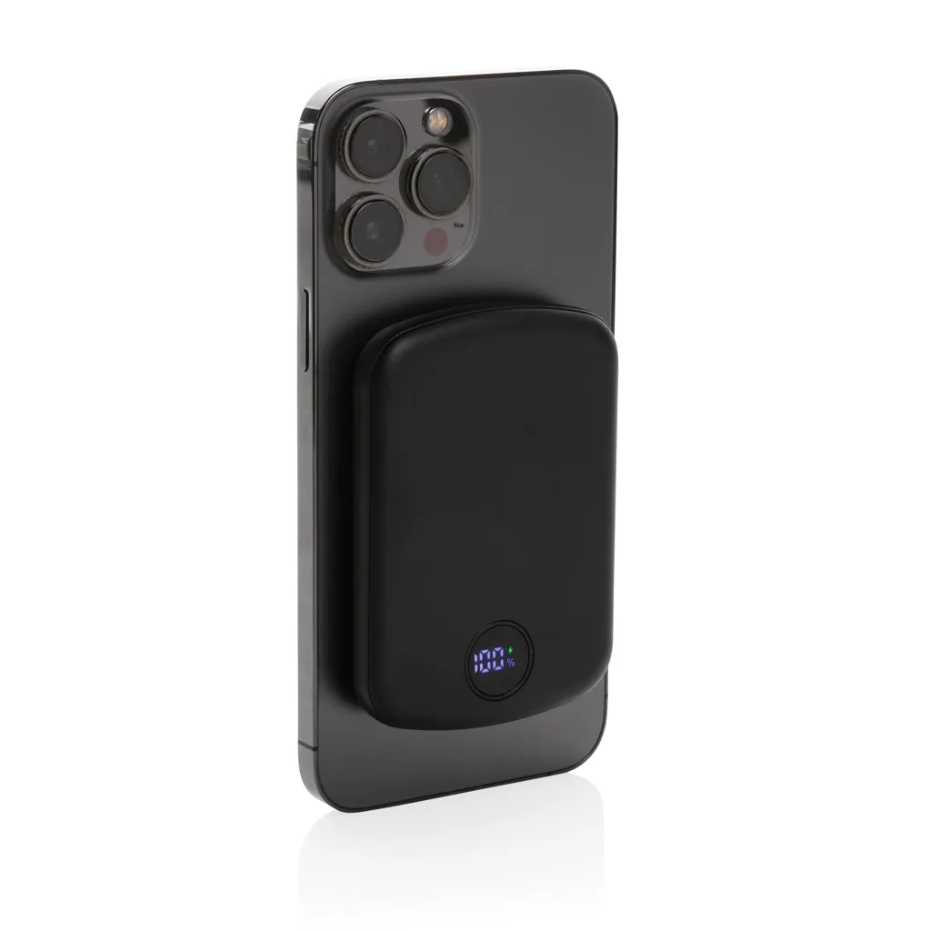 MagBoost 5.000mAh magnetische Powerbank aus RCS rec. Plastik, schwarz – Bild 3