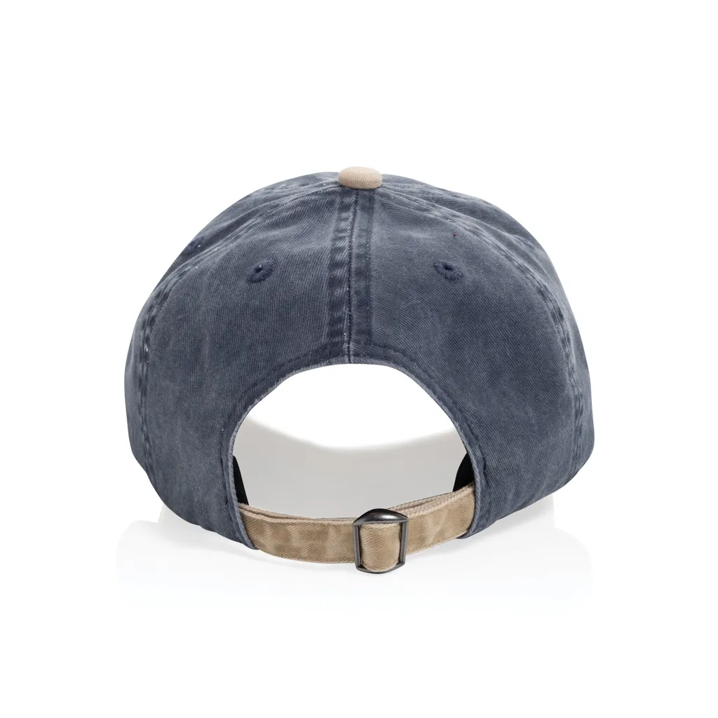 BEAU AWARE™ Two-Tone 6-Panel-Cap aus washed Cotton-Twill, navy blau – Bild 5
