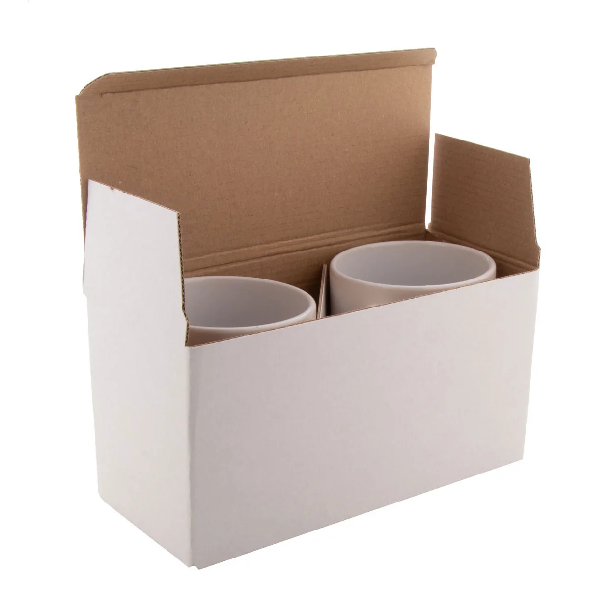 Individuelle Doppel-Tassenbox CreaBox Mug Double, weiß – Bild 3