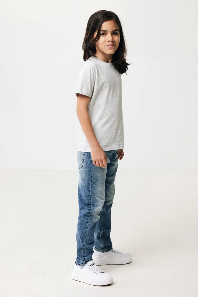 IQONIQ Koli Kids T-Shirt aus recycelter Baumwolle, light heather grey – Bild 6