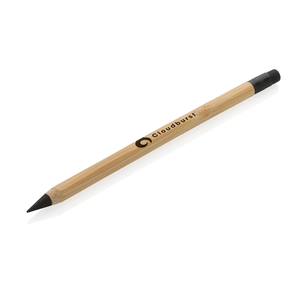 Bambus Infinity-Stift mit Radiergummi, braun – Bild 3