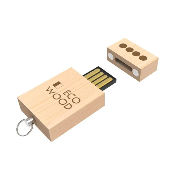 USB-Stick Eco Wood, Braun – Bild 2