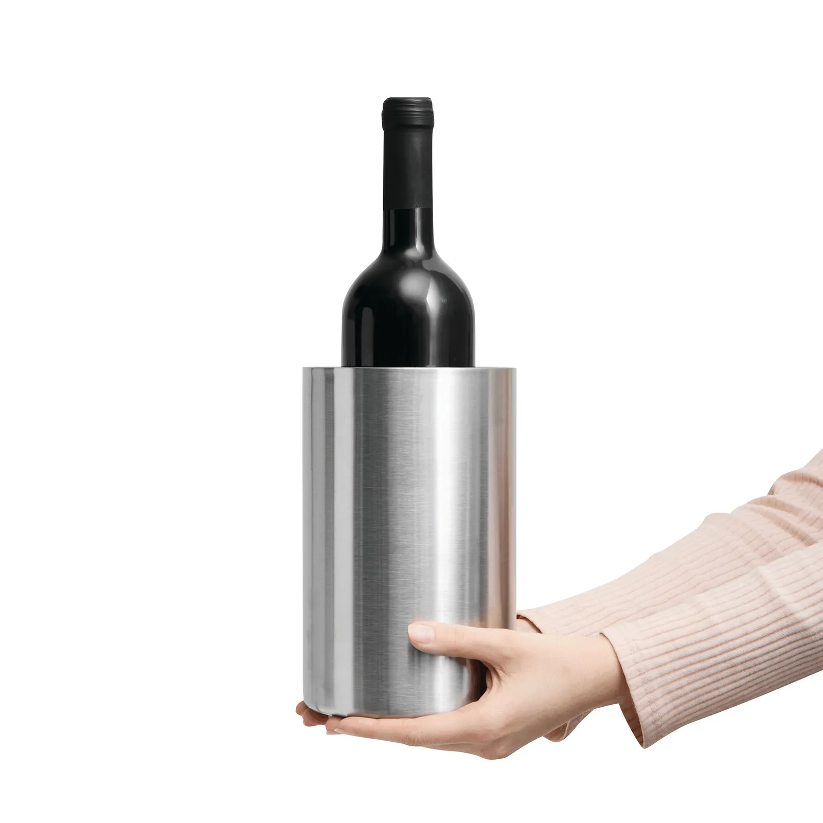 KEEP IT COOL - Doppelwandiger Flaschenkühler silber, silber – Bild 3