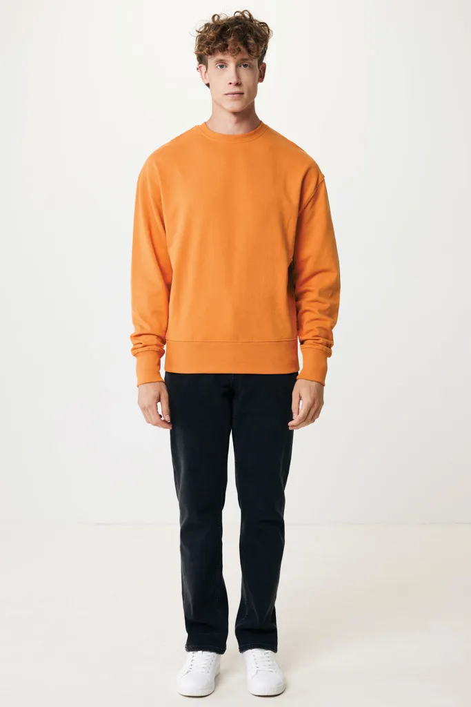 IQONIQ Kruger Relax-Rundhals-Sweater aus recycelt. Baumwolle, sundial orange – Bild 6