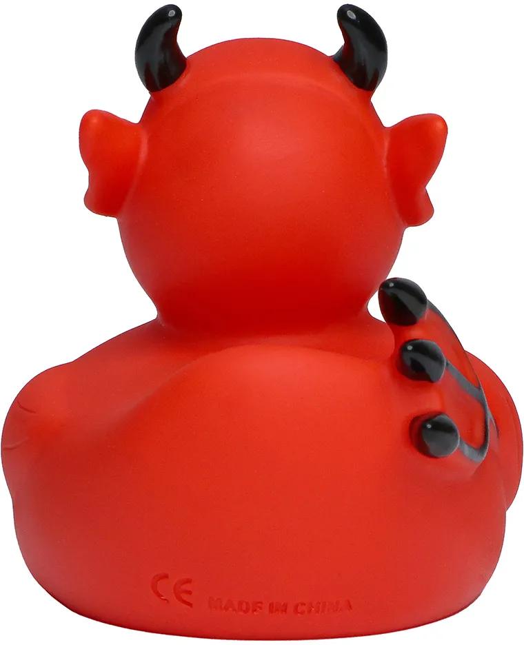 Quietsche-Ente Teufel, rot – Bild 4