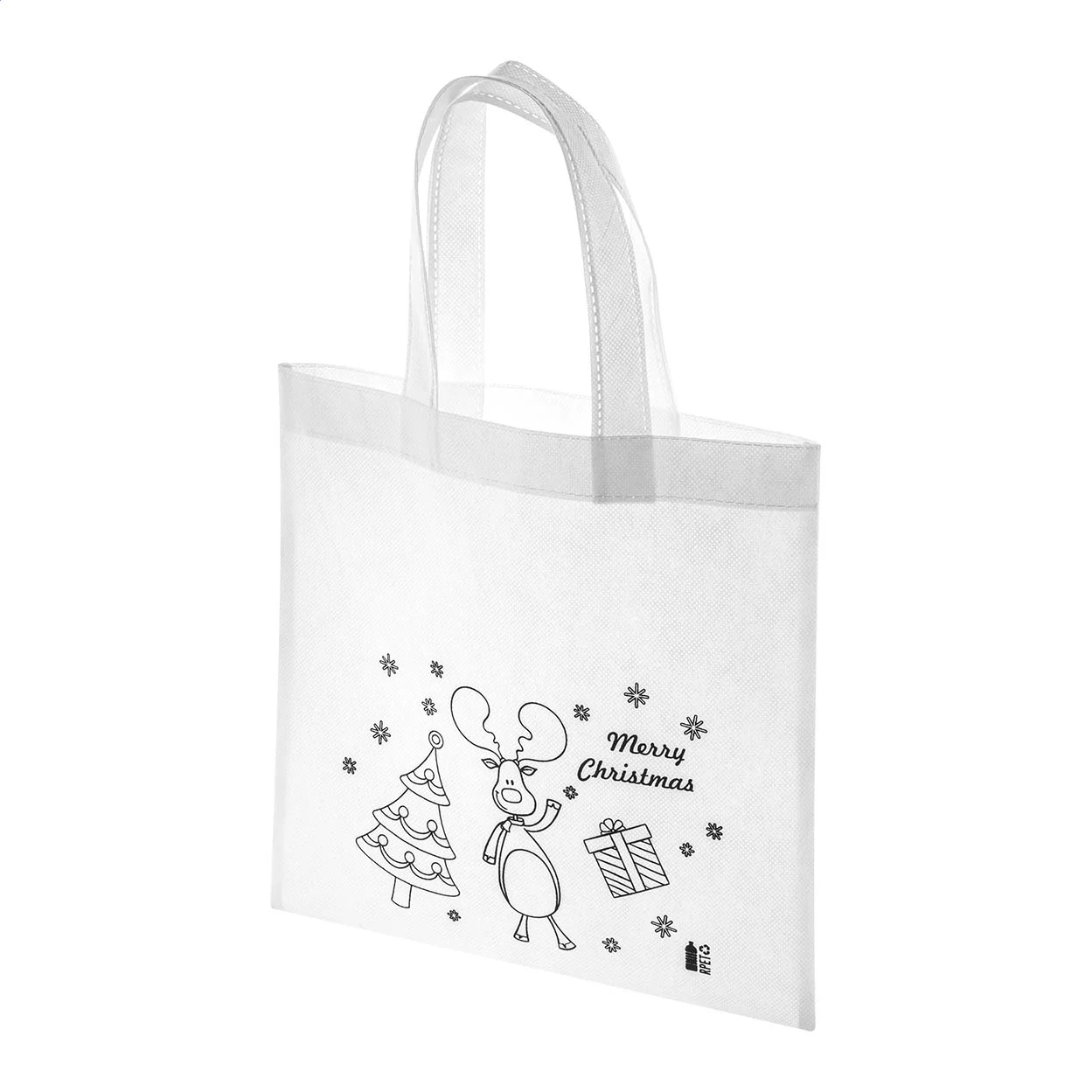 Weihnachtstasche Julfar Shop zum Ausmalen, weiß – Bild 2