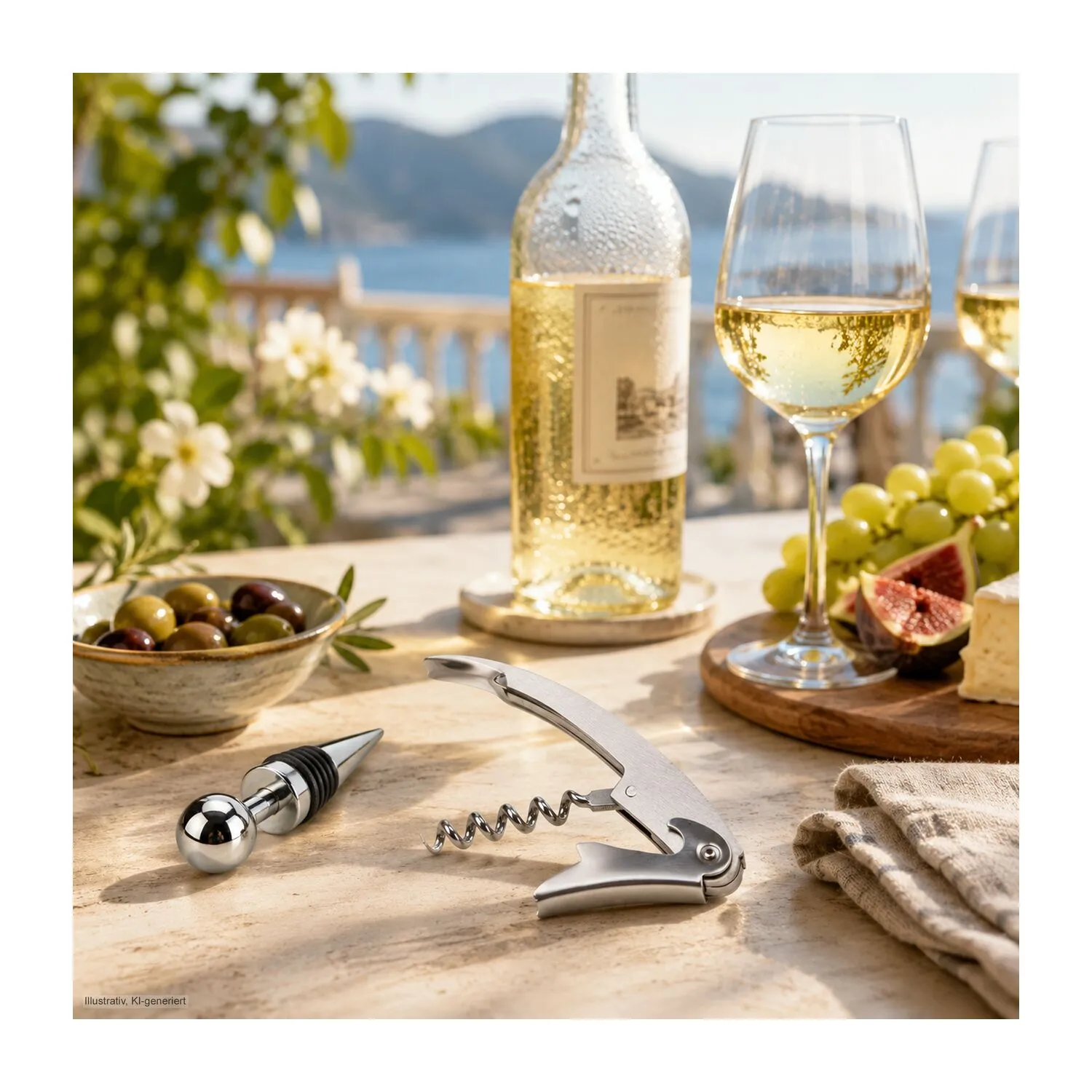 Geschenkset / Präsenteset: Wein & Snack, schwarz – Bild 9