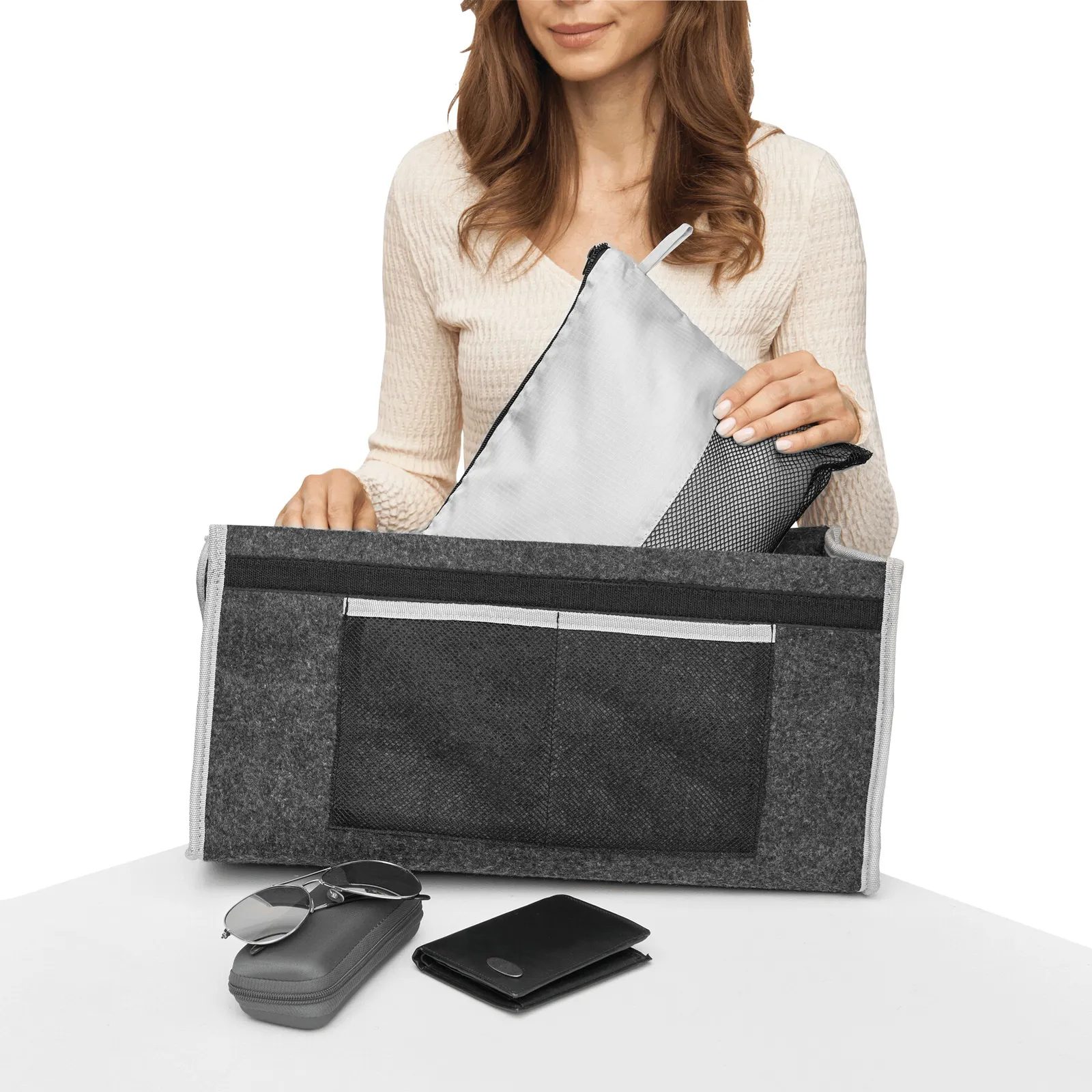CAR ASSISTANT - Kofferraumtasche grau, schwarz, grau, schwarz – Bild 7
