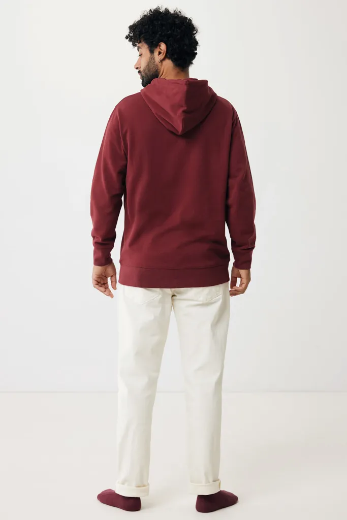 IQONIQ Abisko Zip-Kapuzenpullover aus recycelter Baumwolle, burgunderrot – Bild 6