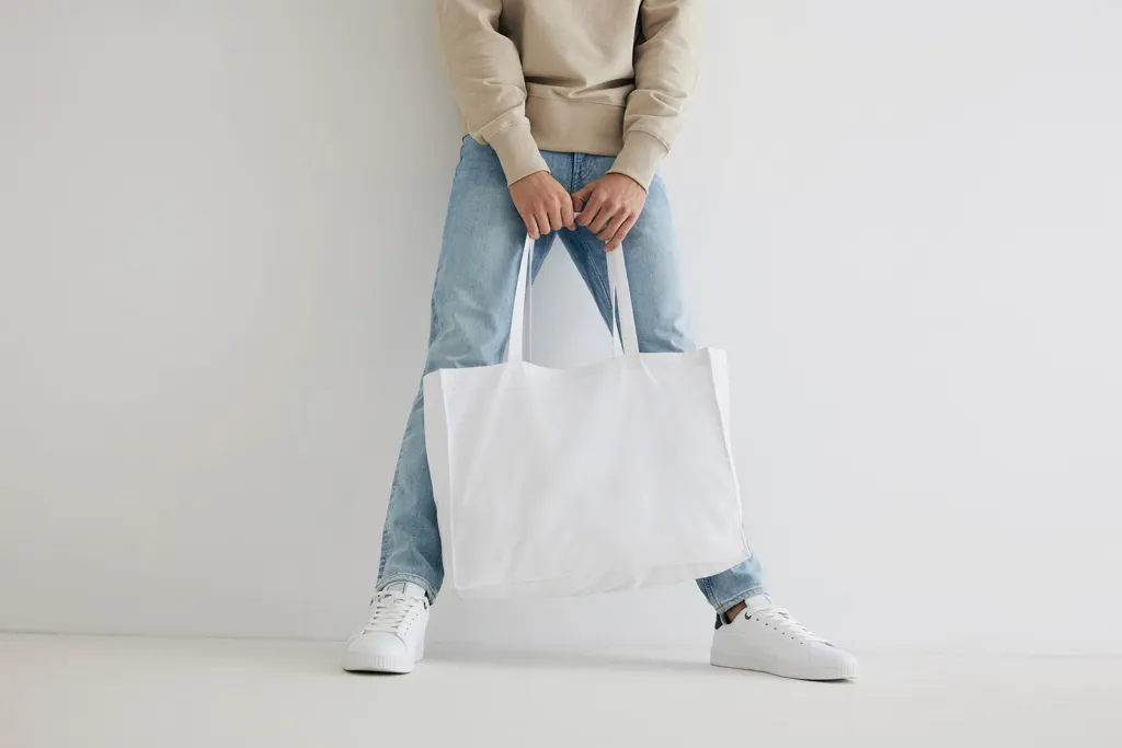Impact AWARE™ recycelte Baumwoll-Shopper 145gr, weiß – Bild 5