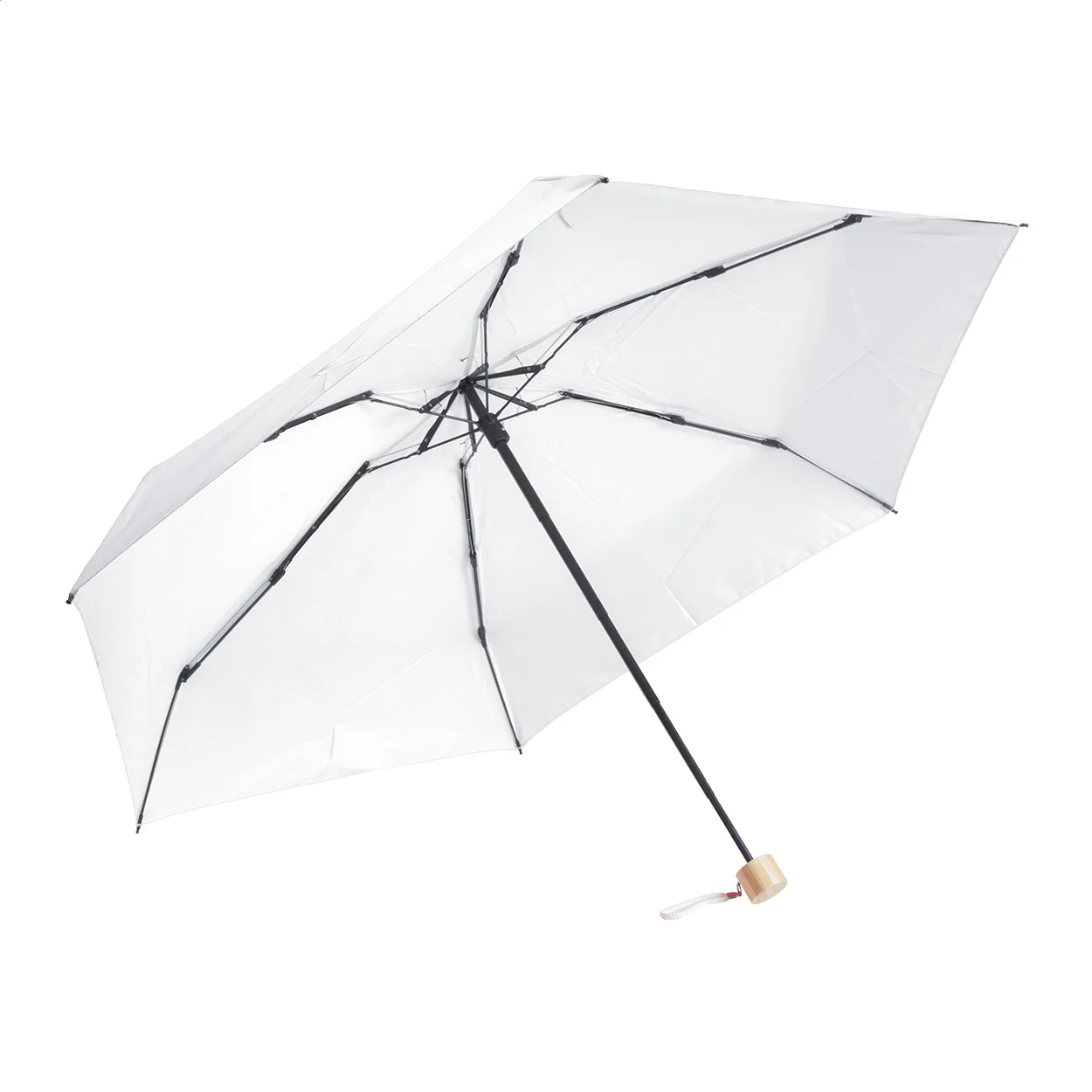 RPET Mini-Regenschirm Miniboo, weiß – Bild 3