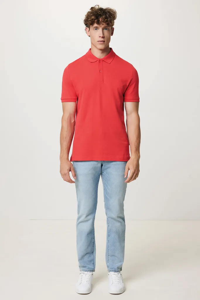 IQONIQ Yosemite Piqué-Poloshirt aus recycelter Baumwolle, luscious red – Bild 6