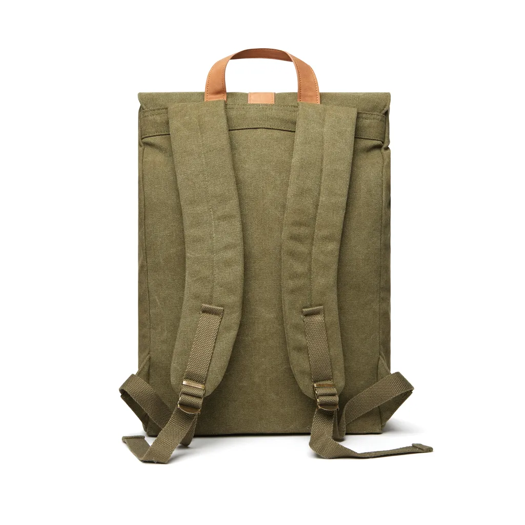VINGA Bosler Rucksack aus GRS recyceltem Canvas, grün – Bild 2