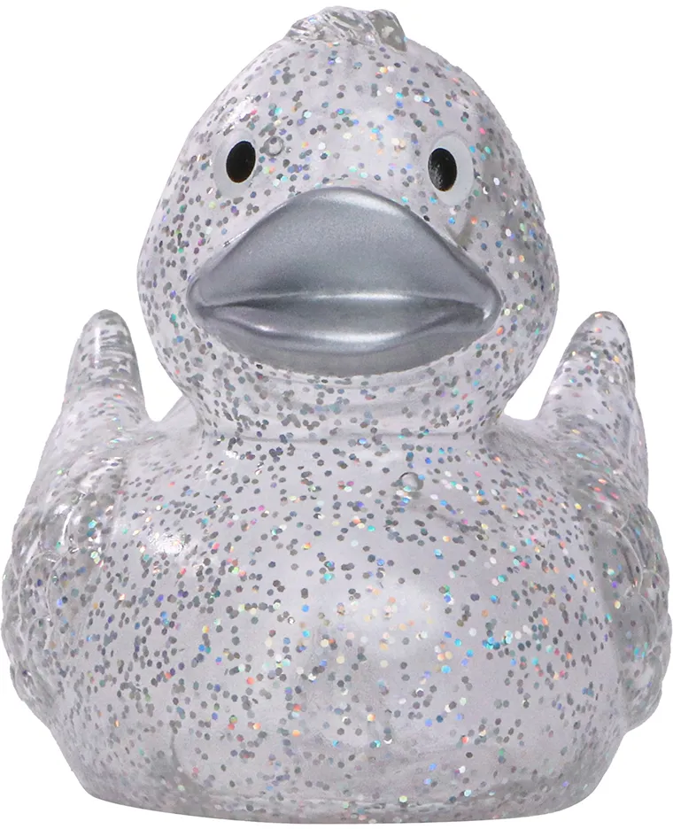Quietsche-Ente 5,5–9,5 cm, glitzer/silber – Bild 3
