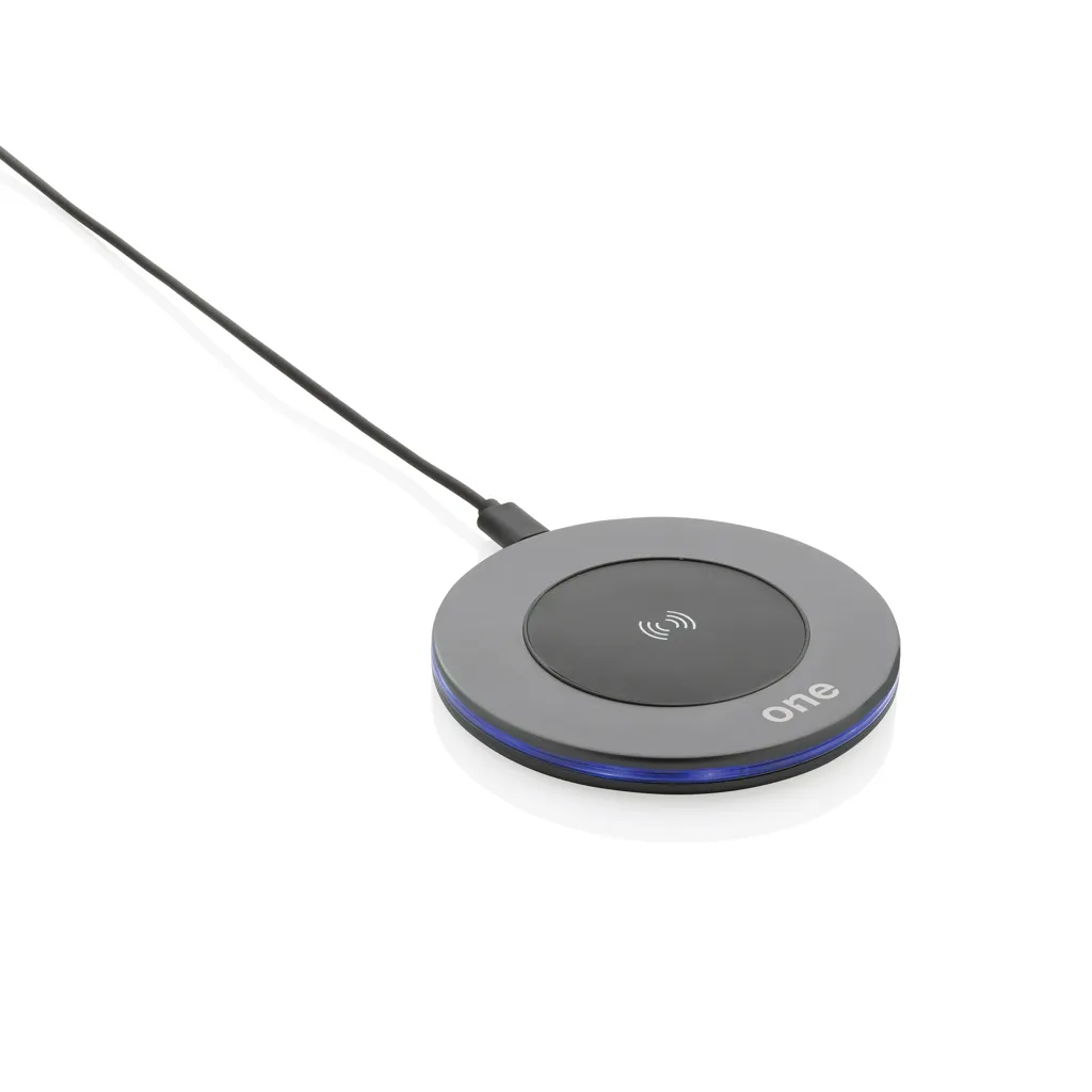 Terra 10W Wireless Charger aus RCS recyceltem Aluminium, grau – Bild 5