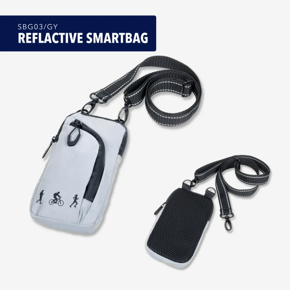 Handy Umhängetasche REFLACTIVE SMARTBAG, grau/schwarz – Bild 4