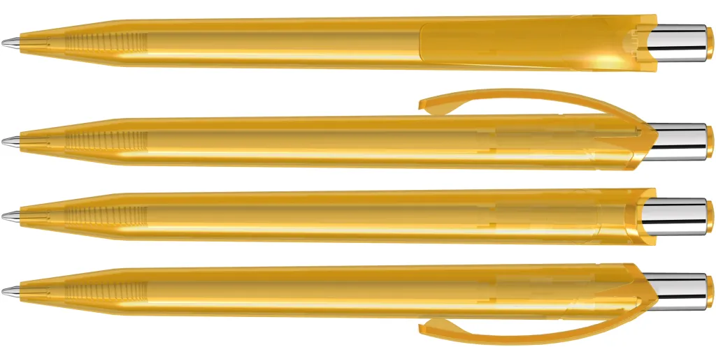BEAT transparent Druckkugelschreiber ocker, ocker – Bild 2