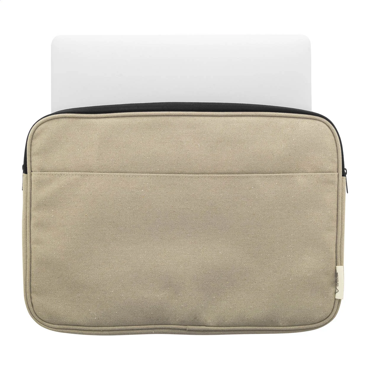 Recycelten Canvas Laptoptasche Rebyss Comp, beige – Bild 8