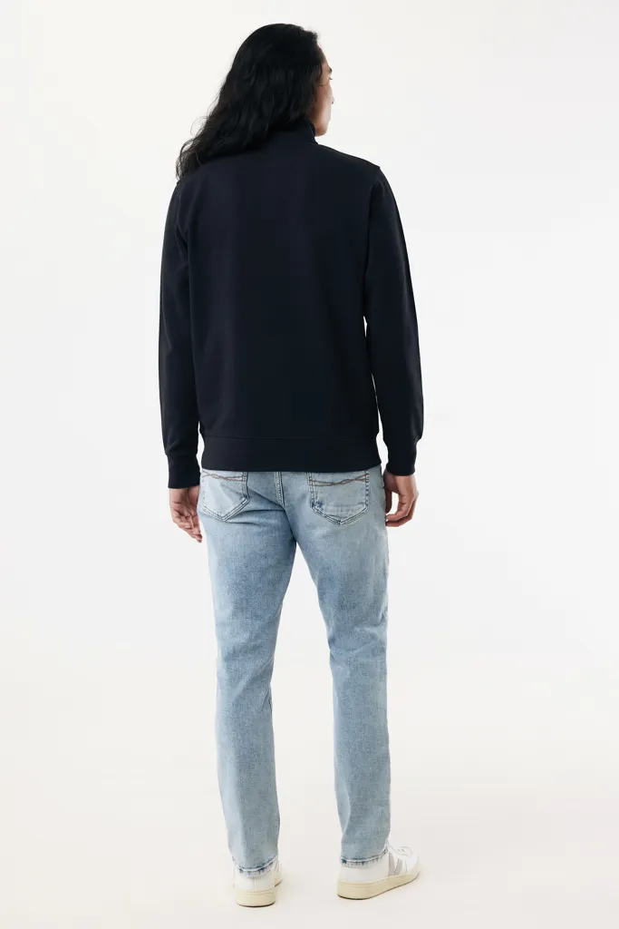 IQONIQ Elgon Quarter-Zip-Sweater aus rec. Baumwolle, schwarz – Bild 7