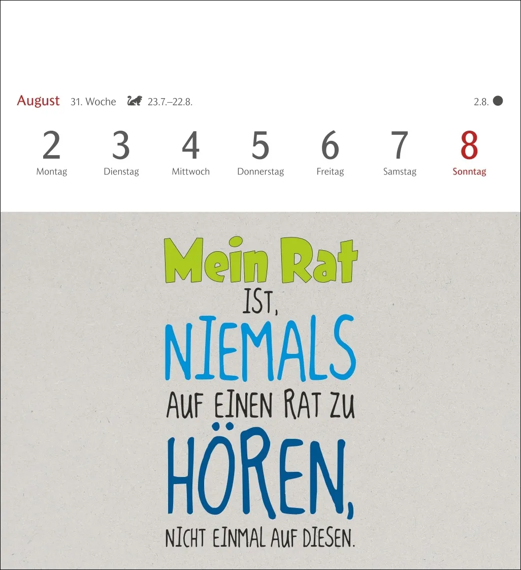 Typo-Sprüche-Kalender Postkartenkalender 2027 – Bild 13